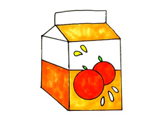 盒裝果汁簡筆畫圖片